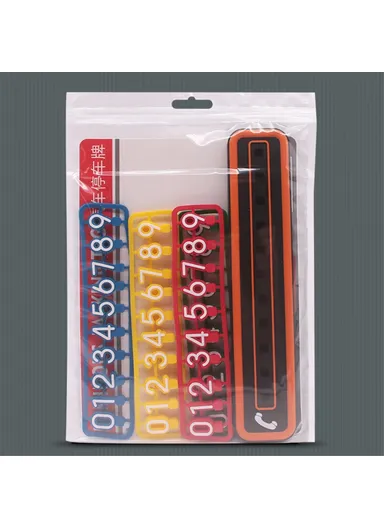 PVC Car Stop Sign Temporary Parking 5 Colors Phone Number Plate bws-286 - Orange