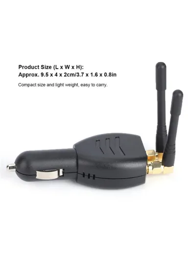 12-24V Dual-Band Car GPS Jammer, Cigarette Lighter Signal Interference Blocker 