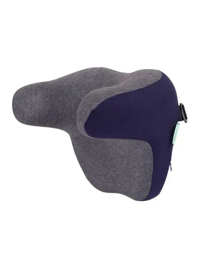 Car Seat Cervical Vertebrae Support Pillow Fatigue Relief Memory Foam Headrest Cushion - Navy Blue