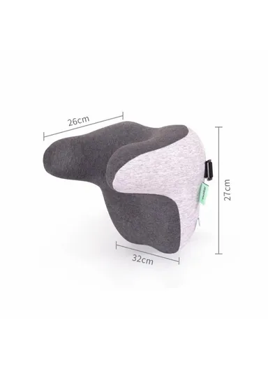 Car Seat Cervical Vertebrae Support Pillow Fatigue Relief Memory Foam Headrest Cushion - Navy Blue
