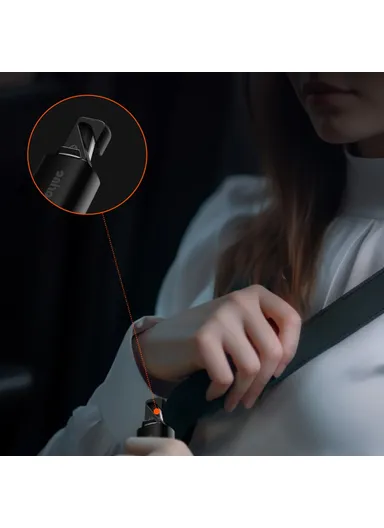 Car Emergency Window Breaker Safety Hammer Seat Belt Cutter Escape Tool CS-B16 - White