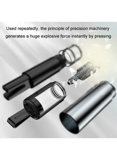 Car Safety Hammer Window Glass Breaker &amp; Seat Belt Cutter Emergency Escape Tool - Silver / Silver