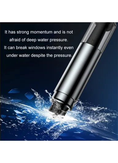 Car Safety Hammer Window Glass Breaker &amp; Seat Belt Cutter Emergency Escape Tool - Silver / Silver