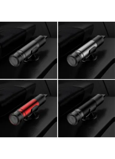 Car Safety Hammer Window Glass Breaker &amp; Seat Belt Cutter Emergency Escape Tool - Silver / Silver