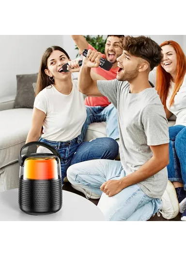 1500mAh 12W Karaoke Machine With Microphone Portable RGB Bluetooth Speaker Y387