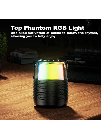 1500mAh 12W Karaoke Machine With Microphone Portable RGB Bluetooth Speaker Y387