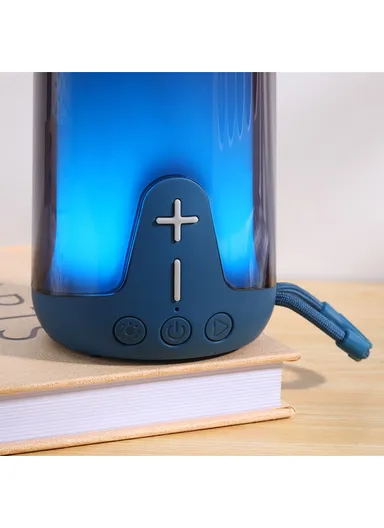 1200mAh 5W RGB Light Portable Bluetooth Speaker TWS Wireless Subwoofer Support Hands-free Calling TG652 - Red