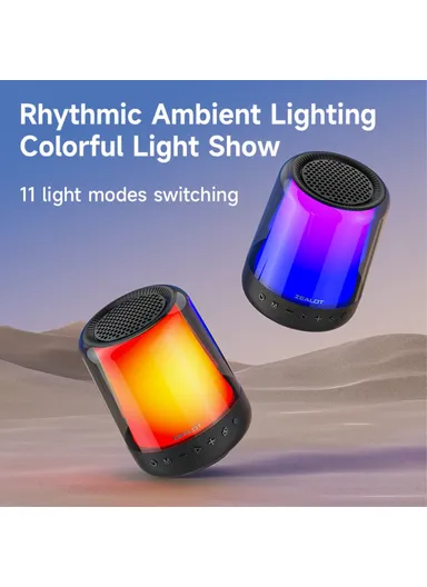 3600mAh 20W RGB Light Bluetooth 5.2 Wireless Speaker With 2 Microphones S66M