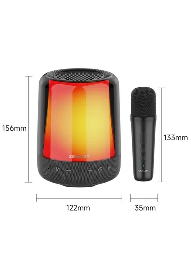 3600mAh 20W RGB Light Bluetooth 5.2 Wireless Speaker With 2 Microphones S66M