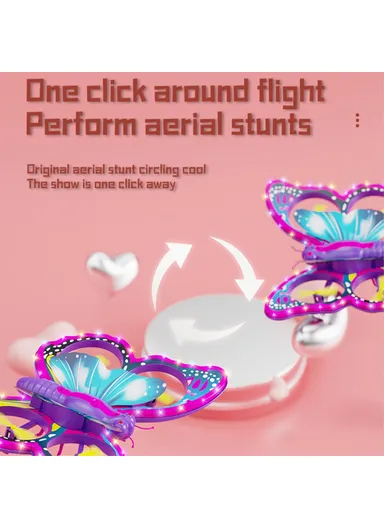 2x1000mAh Kids Butterfly Quadcopter RC Drone Toy Without Aerial Photo Function Dual Batteries V40