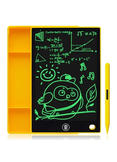 9.5 inch LCD Drawing Board Graphics Tablet Children Writing Painting Toy With Storage Box Function 08511 - Yellow