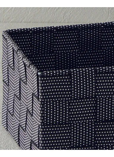 Shine Polypropylene Basket 16x16x9.5 cm Black