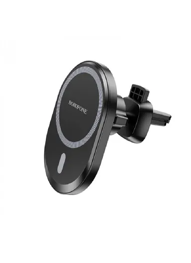 PC &amp; ABS Magnetic In-Car Phone Holder For Air Outlet &amp; iPhone 12 /13 BH71 (L6.3 x W7.9 x H9.1)cm - Black