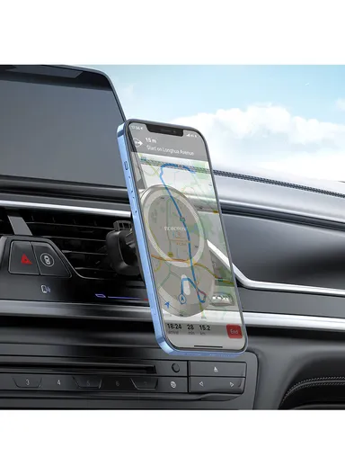 PC &amp; ABS Magnetic In-Car Phone Holder For Air Outlet &amp; iPhone 12 /13 BH71 (L6.3 x W7.9 x H9.1)cm - Black