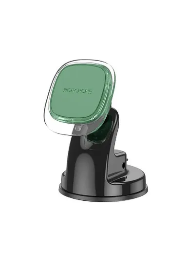 ABS PC &amp; Silicone Car Center Console Magnetic Phone Bracket BH83 (L9 x W6.8 x H10)cm - Black - Green