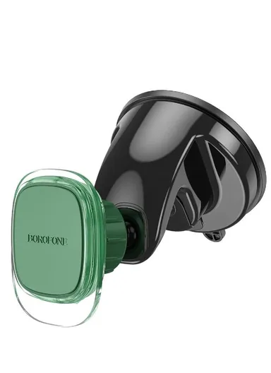 ABS PC &amp; Silicone Car Center Console Magnetic Phone Bracket BH83 (L9 x W6.8 x H10)cm - Black - Green