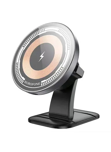 15W ABS &amp; Metal Wireless Car Charger Magnetic Auto Car Phone Holder Mount BH212 (L3.5 x W7 x H10)cm - Black