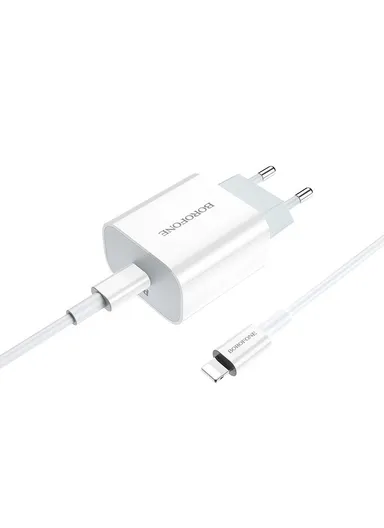 PC Speedy PD20W Charger Set (C TO iP) (EU) BA38A Plus (L3.7 x W4.2 x H7.9)cm - White