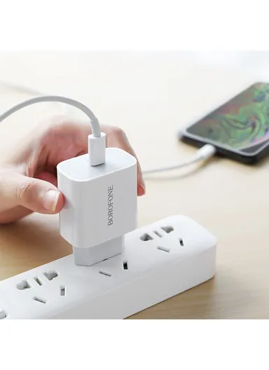 PC Speedy PD20W Charger Set (C TO iP) (EU) BA38A Plus (L3.7 x W4.2 x H7.9)cm - White