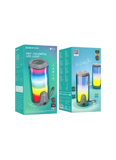 5W 1500mAh Portable Bluetooth Speaker Pulse BR33 (L19.7 x W9.2 x H9.3)cm - Grey
