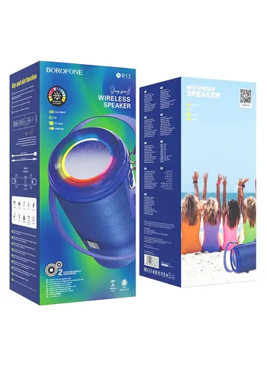 5W 1200mAh Young Sports Wireless Speaker BT V5.0 For Music &amp; Calls BR13 (L22.1 x W9.9 x H10.1)cm - Blue