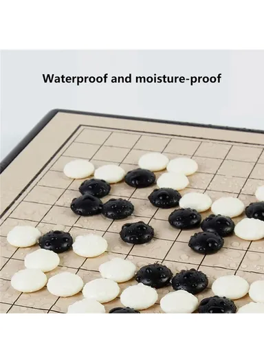 Portable Magnetic Foldable Chess Board Kids Gomoku Go Game Set (L35.8 x W35.8)cm