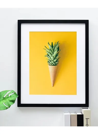 Wall Hanging Photo Frame Wooden Picture Frame Desktop Decoration (L17.7 x W12.7)cm - White