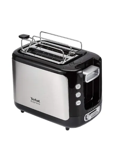 850W Stainless Steel Express 2 Slots Toaster With 7 Settings TT365027 (L20 x W33 x H21)cm - Inox-Black