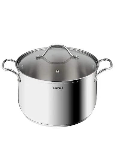 28cm Stainless Steel Intuition XL Saucepan With Glass Lid B8646404 - Inox