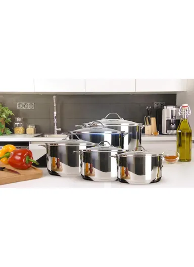 28cm Stainless Steel Intuition XL Saucepan With Glass Lid B8646404 - Inox
