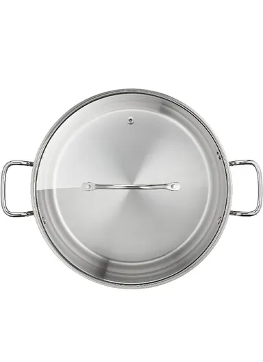 28cm Stainless Steel Intuition XL Saucepan With Glass Lid B8646404 - Inox