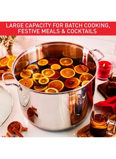 26cm Stainless Steel Intuition XL Saucepan With Glass Lid B8646304 - Inox