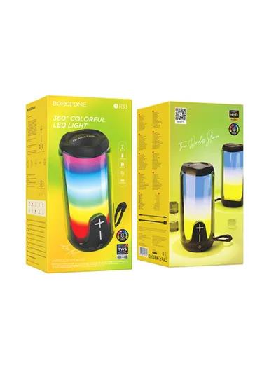 5W 1500mAh Portable Bluetooth Speaker Pulse BR33 (L19.7 x W9.2 x H9.3)cm - Black