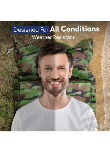 Camouflage Pattern Automatic Inflation Mattress With Carry Bag G05-1C (L183 x W57 x H2.5)cm