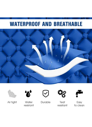 TVU Diamond Shaped Inflatable Air Mattress G05-2 (L195 x W60 x H5)cm - Blue