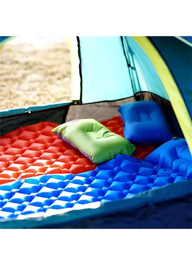 TVU Diamond Shaped Inflatable Air Mattress G05-2 (L195 x W60 x H5)cm - Blue