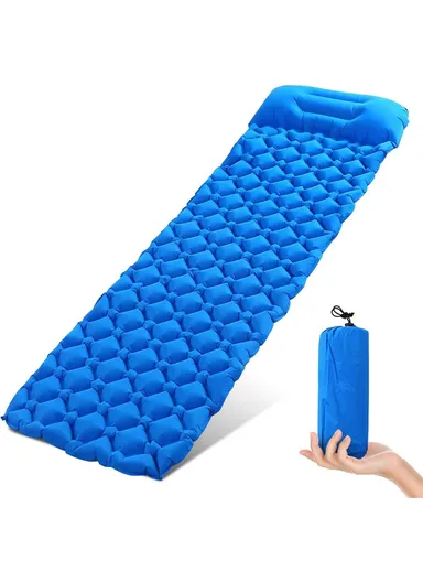 TVU Diamond Shaped Inflatable Air Mattress G05-2 (L195 x W60 x H5)cm - Blue