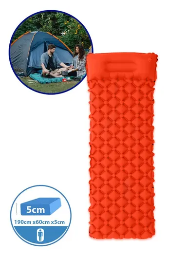 TVU Diamond Shaped Inflatable Air Mattress G05-2 (L195 x W60 x H5)cm - Orange