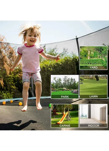 140cm Garden Trampoline with Safety Net-Mesh For Kids 160cm Height 30cm Bed Height LBG55 - Green