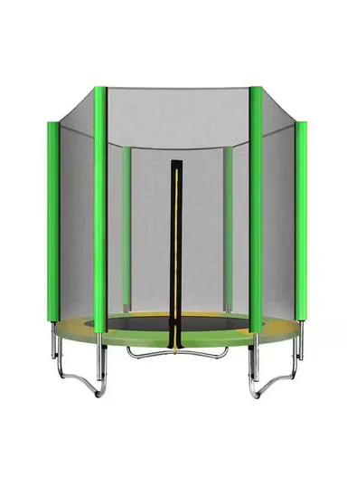 140cm Garden Trampoline with Safety Net-Mesh For Kids 160cm Height 30cm Bed Height LBG55 - Green