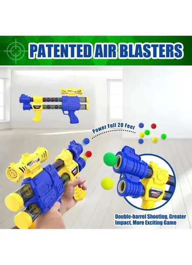 Soft Ball Bullet Gun Toy With 12 Foam Balls for Kids 6090 - Yellow