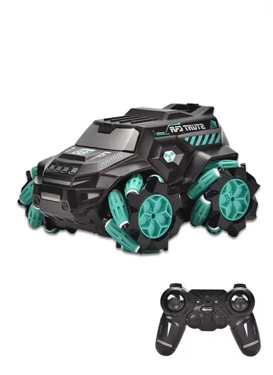  2.4 GHz Remote Control Car Toy Off-Road With Bubbles Spray, Music &amp; Lights For Kids 7710A-1 (L20 x W16 x H11)cm - Green