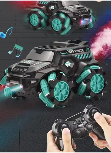  2.4 GHz Remote Control Car Toy Off-Road With Bubbles Spray, Music &amp; Lights For Kids 7710A-1 (L20 x W16 x H11)cm - Red