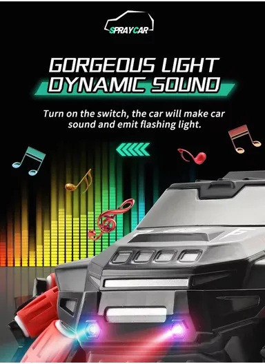  2.4 GHz Remote Control Car Toy Off-Road With Bubbles Spray, Music &amp; Lights For Kids 7710A-1 (L20 x W16 x H11)cm - Red