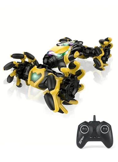 2.4G Remote Controlled RC Drift Car Stunt With Music &amp; Rechargeable Battery 666-809BA (L33 x W21.5 x H11.5)cm - Yellow