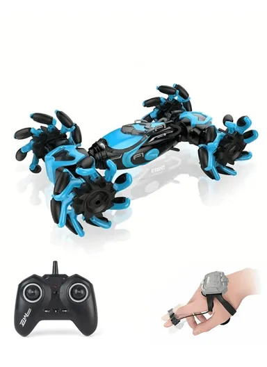 2.4G Wireless Controlled RC Drift Car With Music, Rechargeable Battery &amp; Hand Control 666-809BA (L33 x W21.5 x H11.5)cm - Blue