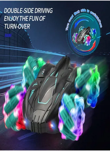 2.4GHz Radio Control Rechargeable RC Drift Car With Music, Lights &amp; Manual Control 7716A-1 (L18.5 x W15.5 x H7)cm - Orange