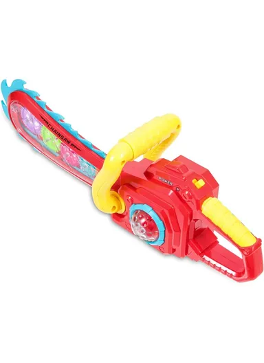 Electric Chainsaw Toy With Light and Music for Girls Boys Play 0305 (L35 x W5 x H12)cm - Red