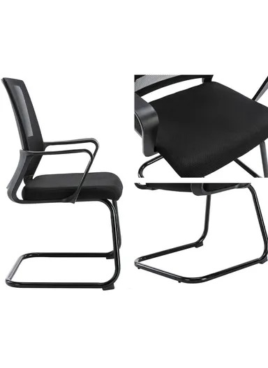 Mesh &amp; Metal Base Cantilever Office Chair Without Wheels 848C (L50 x W59 x H91)cm