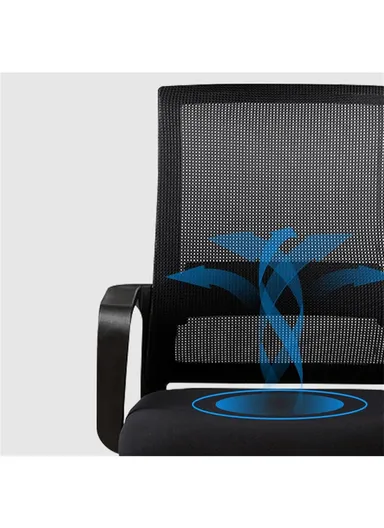 Mesh &amp; Metal Base Cantilever Office Chair Without Wheels 848C (L50 x W59 x H91)cm